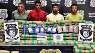 Quatro homens são presos com aproximadamente 600 quilos de drogas em barco de pesca