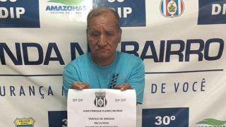 Idoso de nacionalidade peruana é preso com drogas no Centro de Manaus