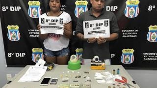 Casal é preso por comercializar drogas no bairro Compensa, Zona Oeste de Manaus
