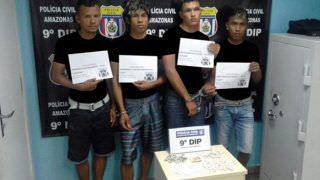 Quarteto é preso por envolvimento com o tráfico de drogas na Zona Norte de Manaus