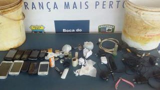 Em Boca do Acre, celulares, drogas e objetos perfuro-cortantes são encontrados em presídio