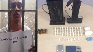 Homem é preso com drogas e munições no bairro Alvorada