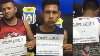 Dois são presos e adolescente é apreendido por tráfico na Zona Norte de Manaus