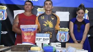 Trio é preso com três quilos de drogas em fábrica de gelo na Zona Leste de Manaus