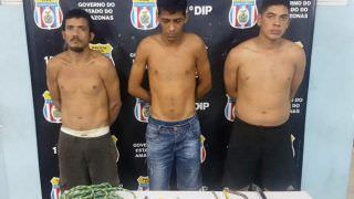 Trio é preso durante tentativa de assalto em loja no Centro de Manaus