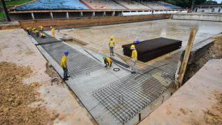 Ministério do Esporte realiza vistoria técnica na obra da piscina na Vila Olímpica de Manaus
