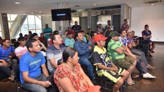 Sejel realiza reunião com clubes do futebol amador na Arena da Amazônia