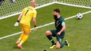 Austrália e Dinamarca empatam em 1 a 1 na segunda rodada da Copa
