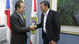 Wilson Lima faz visita de cortesia ao presidente do TJAM após ser eleito governador