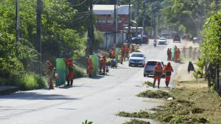 Estrada da Vivenda Verde recebe ação de limpeza pública