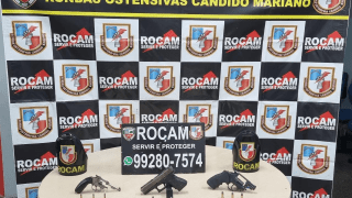 Homem é preso com três armas e munições na Zona Leste