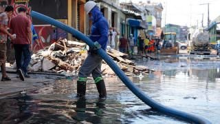Ruas Barão de São Domingos e dos Barés recebem sanitização