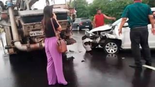 Motociclista fica ferido após ser atingido por carro em Manaus