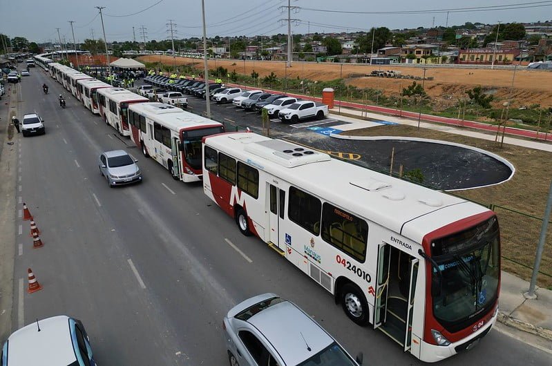 Transporte coletivo de Manaus (Foto: João Viana/Semcom) Prefeitura de Manaus atinge a marca de 300 ônibus novos
