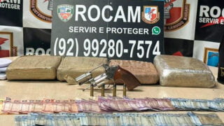 Rocam prende homem com maconha e arma de fogo em Manaus