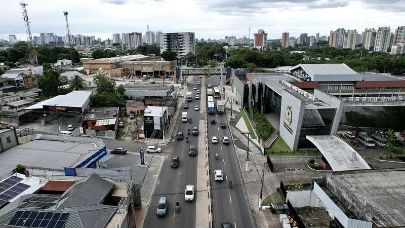 Avenida Ephigênio Salles (Foto: Carlos Oliveira/Seminf) Obra de alargamento da avenida Ephigênio Salles chega à marca de 90% da execução do projeto
