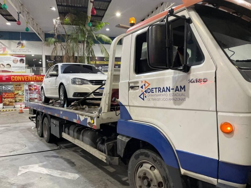 A operação resultou na abordagem de pessoas e veículos (Foto: Carlos Soares/SSP-AM) Operação integrada remove 31 veículos que participavam de ‘rolezinhos’