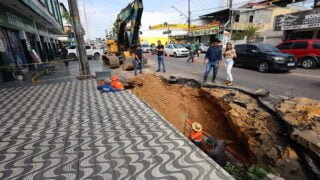 Prefeitura de Manaus realiza obra emergencial na avenida Tefé