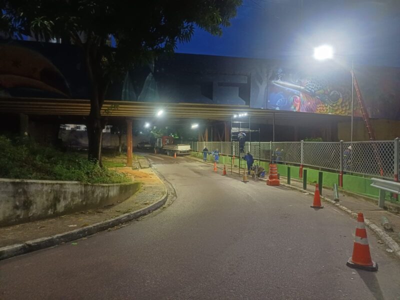 Após furto de cabos e luminária Parque dos bilhares recebe nova iluminação