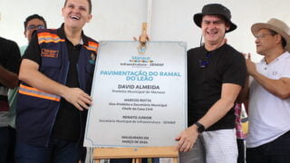 David Almeida inaugura pavimentação do ramal Cachoeira do Leão
