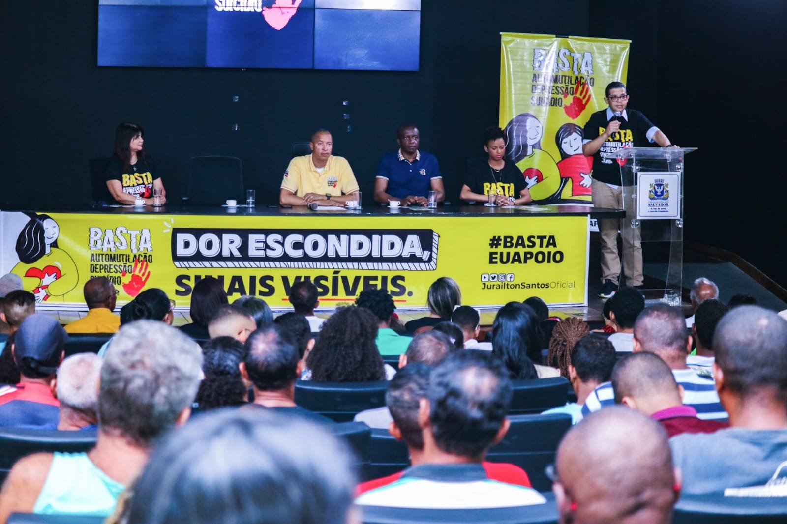 Deputado João Luiz participa de palestra do ‘Basta: Autolesão, Depressão e Suicídio’ com deputado Jurailton Santos em Salvador Deputado João Luiz participa de palestra do ‘Basta: Autolesão, Depressão e Suicídio’ com deputado Jurailton Santos em Salvador