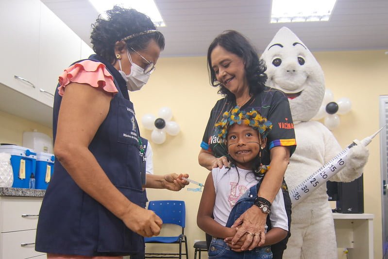 Vacinação contra dengue (Foto: Divulgação/Semsa) Manaus amplia vacinação contra dengue a partir desta quinta-feira (7)