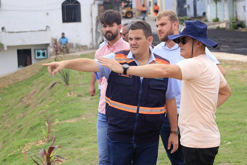 Prefeito, David Almeida (Foto: Carlos Oliveira/Seminf) Prefeito anuncia que obra no Francisca Mendes será finalizada em uma semana