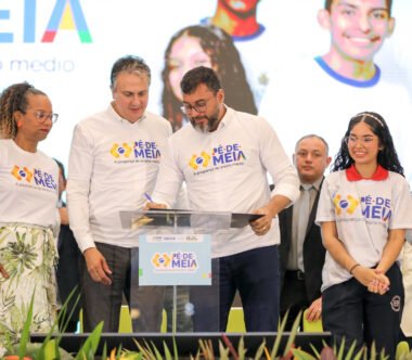 Wilson Lima e ministro da Educação Camilo Santana lançam programa Pé-de-Meia no AM