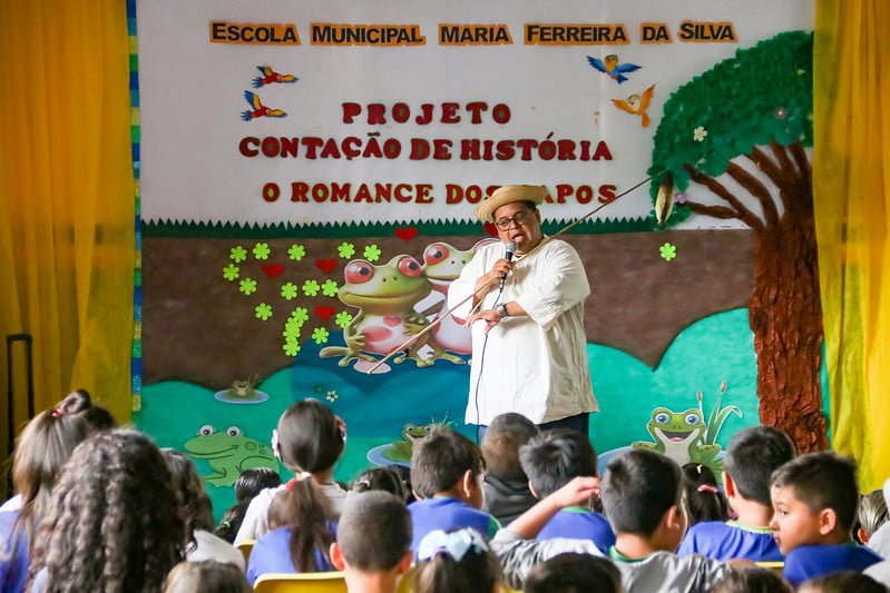 Semed, atende mais de 200 estudantes que participaram do projeto (Foto: Divulgação/Semed) Escola municipal realiza 4ª temporada do projeto ‘Contação de História’