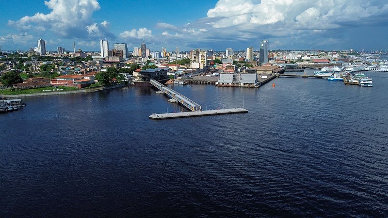Prefeitura inaugura o Píer Turístico Manaus 355 (Foto: João Viana/Semcom) Em Manaus, píer turístico conectado ao mirante Lúcia Almeida é inaugurado