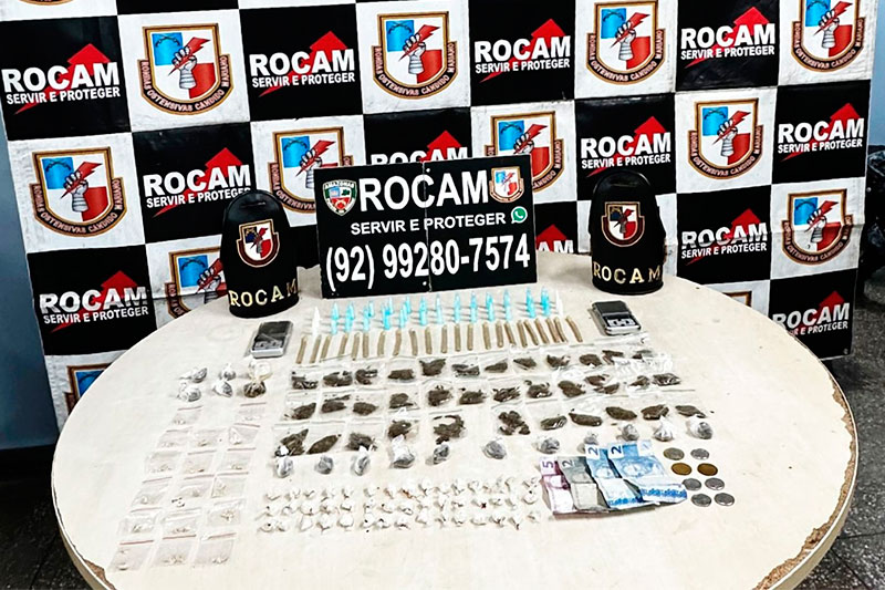 Rocam prende homem com drogas na Zona Leste de Manaus