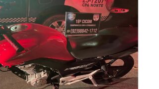 Polícia Militar localiza motocicleta furtada