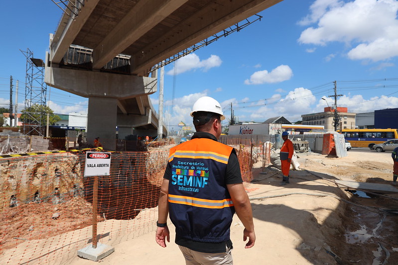 Prefeitura avança nas obras do viaduto Rei Pelé e chega a 70% de execução
