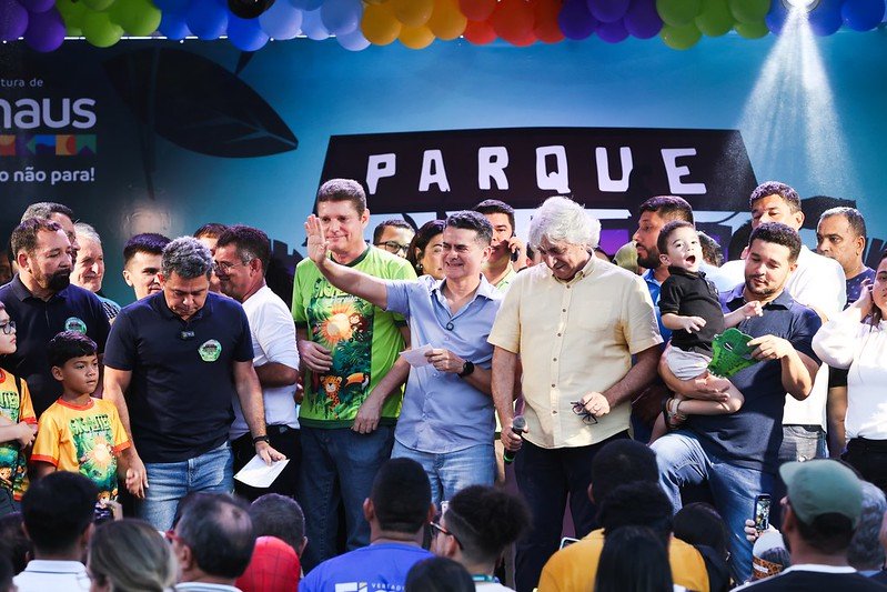 Inauguração do parque Gigantes da Floresta (Foto: Antônio Pereira/Semcom) Prefeitura de Manaus inaugura parque Gigantes da Floresta