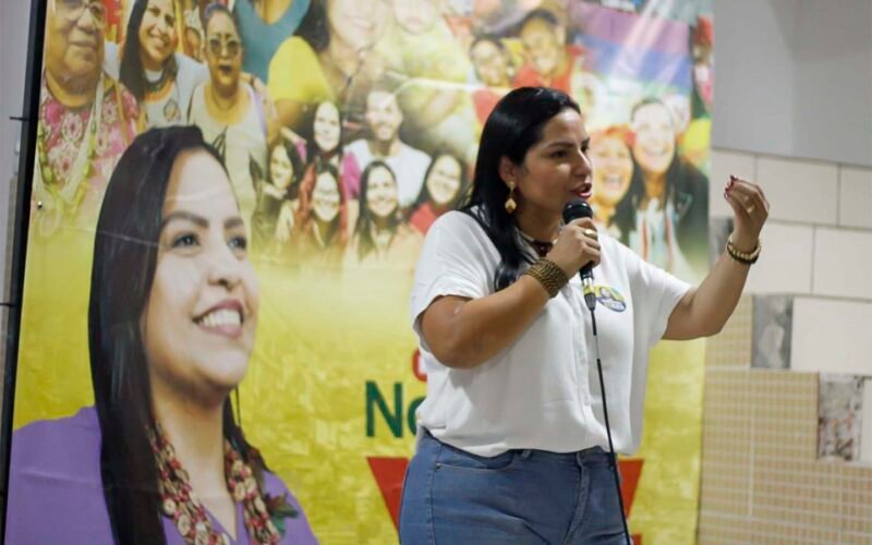 Candidata a vereadora, Anne Moura (Foto: Divulgação) No coração do Coroado, Anne Moura inaugura comitê de campanha