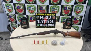 Polícia Militar do Amazonas apreende espingarda na Zona Oeste