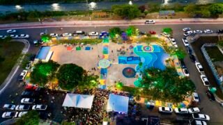 Praça molhada do Gigantes da Floresta recebe manutenção e volta a funcionar no sábado (17)