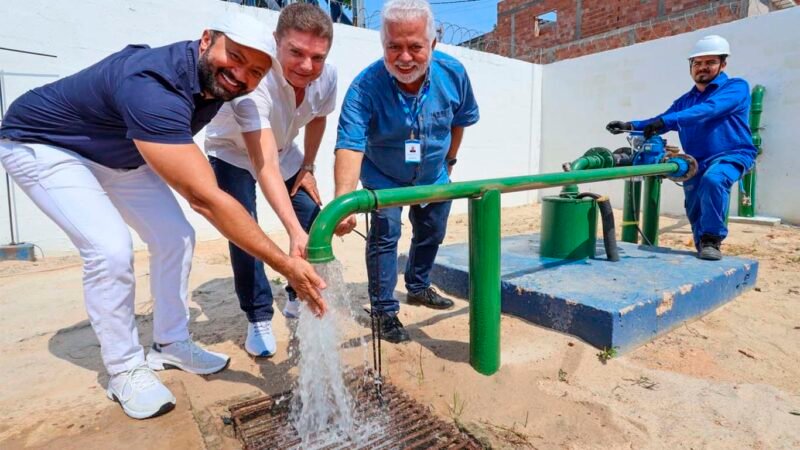 Nova estrutura de abastecimento de água tratada no Parque Jardim Mauá (Foto: Divulgação) Prefeitura e Águas de Manaus entregam rede de água tratada ao Parque Jardim Mauá