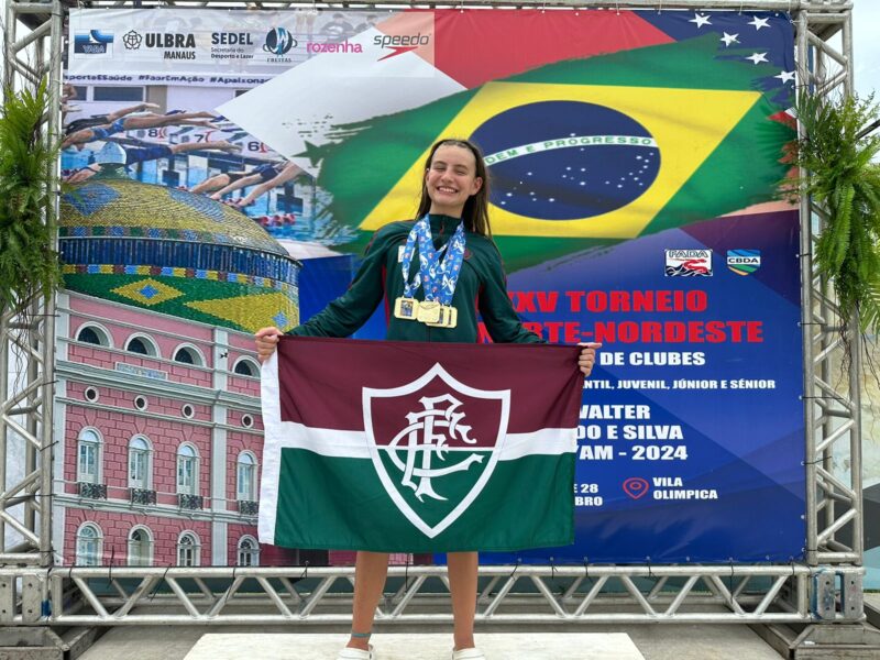 Nadadora amazonense conquista quatro medalhas de ouro no campeonato Norte/ Nordeste