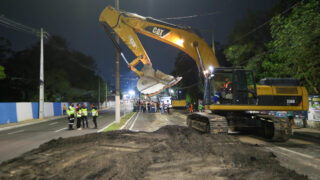 Obras para substituição de rede de drenagem são iniciadas na avenida Mário Ypiranga