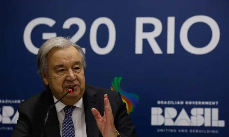 Secretário-geral da Organização das Nações Unidas (ONU), António Guterres (Foto: Tânia Rêgo/Agência Brasil) Secretário-geral da ONU pede “espírito de consenso” para G20 avançar