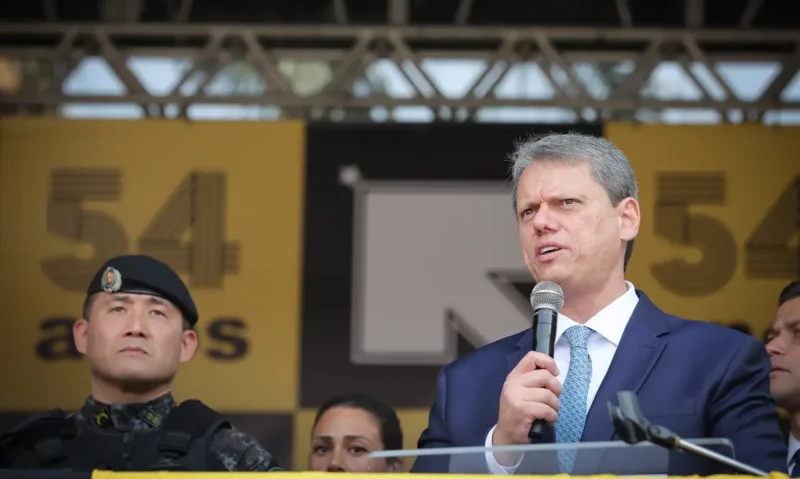 Governador comentou assassinato de estudante de medicina por um PM (Foto: Pablo Jacob/Governo do Estado de São Paulo) Tarcísio diz que abusos da PM de SP serão severamente punidos