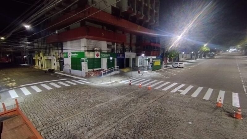 Ações de sinalização avançam no centro comercial, além das zonas Sul e Oeste de Manaus