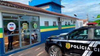 Fachada da 37ª Delegacia Interativa de Polícia (DIP) de Presidente Figueiredo. (Foto: Jean Palheta/PC-AM)