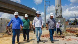 David Almeida realiza visita técnica à obra do complexo viário Rei Pelé