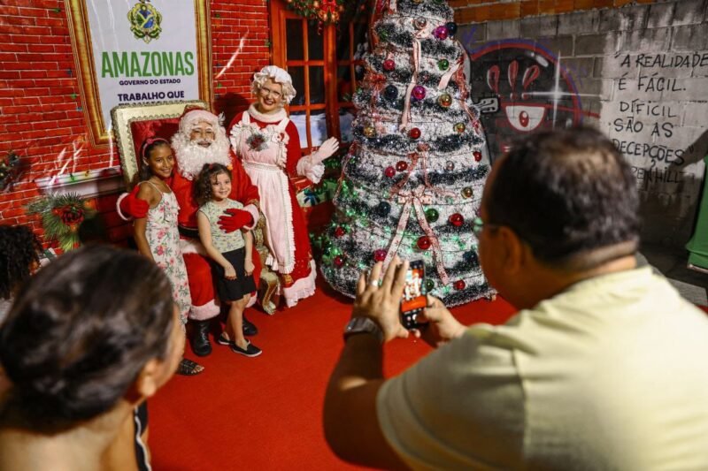 A programação acontece no Campo do Teixeirão, zona leste da capital (Foto: Marcely Gomes/SEC) ‘Natal Itinerante’ inicia programação nos bairros de Manaus nesta quinta-feira