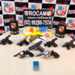 Rocam apreende armas e entorpecentes (Foto: Divulgação/PMAM)