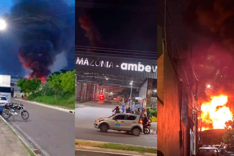 Incêndio atinge fábrica de cerveja na Zona Centro-Sul de Manaus