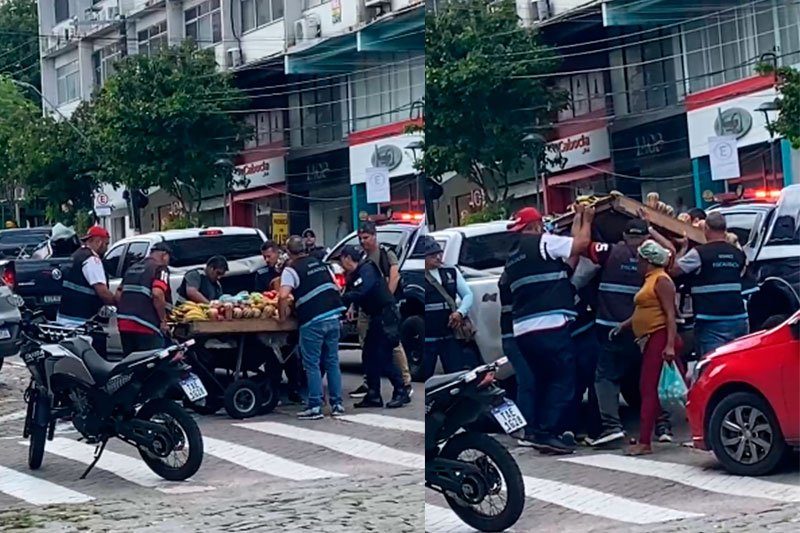 Apreensão de mercadoria gera revolta no Centro de Manaus