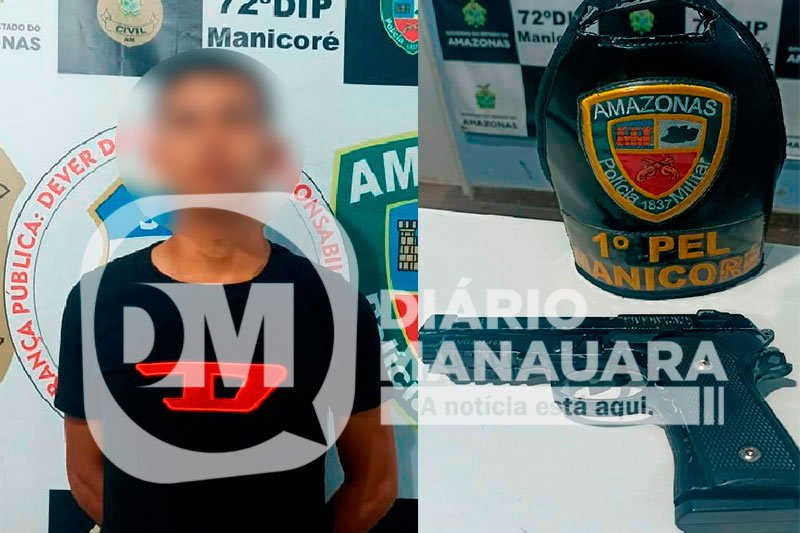 Jovem é preso com simulacro de arma de fogo em carnaval de Manicoré